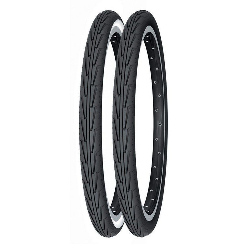 CUBIERTA MICHELIN DIABOLO CITY 400A ACCES LINE RIGIDA BLANCO/NEGRO 37-340