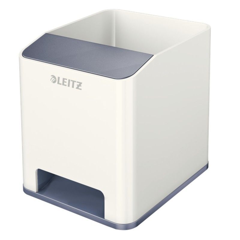 Cubilete Leitz WOW DUAL, blanco/gris