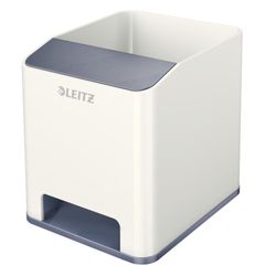 Cubilete Leitz WOW DUAL, blanco/gris