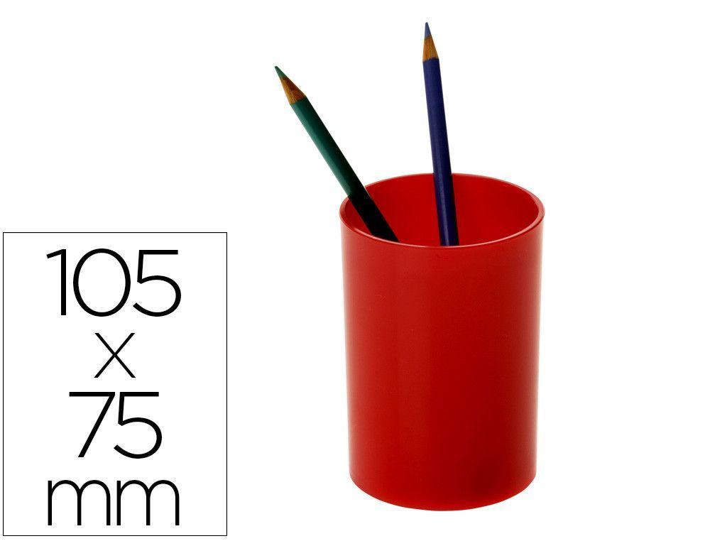 Cubilete portalapices archivo 2000 ecogreen 100% reciclado rojo