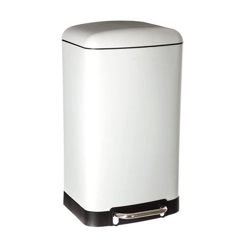 Cubo Basura Con Pedal Blanco 30 L.