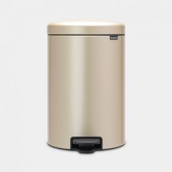 Cubo Basura Pedal 20l Metalic gold.