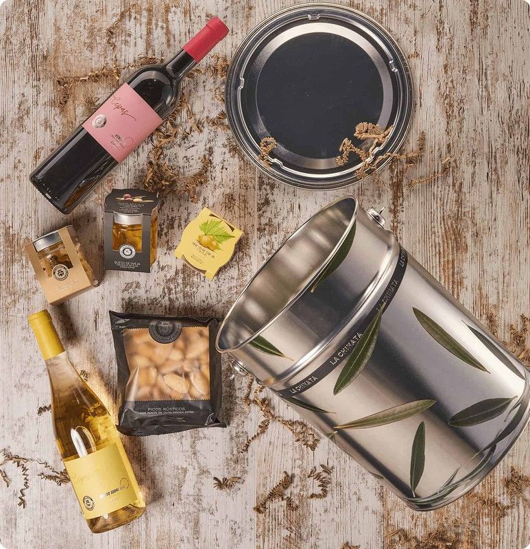 Cubo cata grande regalo gourmet la chinata