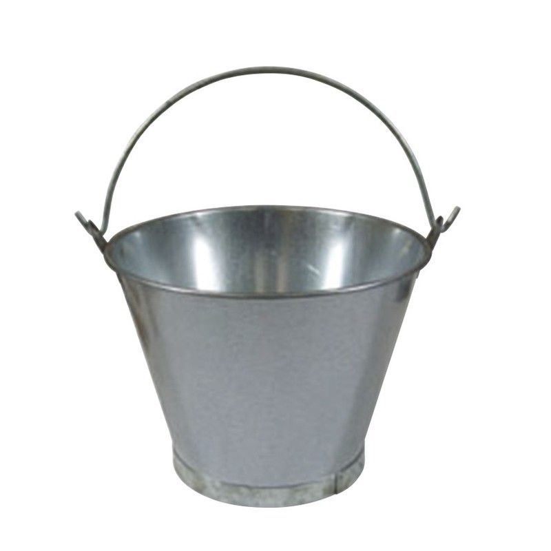 Cubo Cónico Hierro Galvanizado 8" 2l Asa Lisa