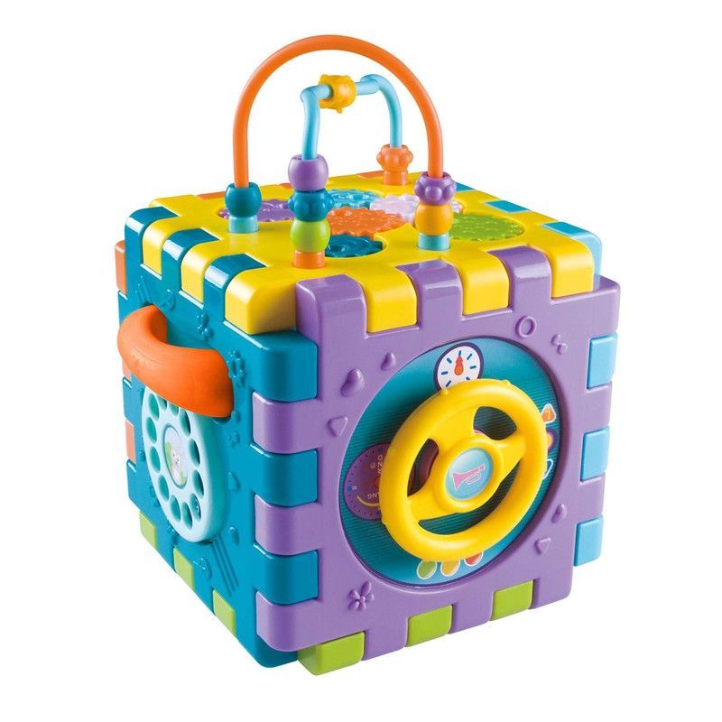 Cubo de actividades de polietileno en multicolor, 17 x 17 x 25 cm | Activity Cube
