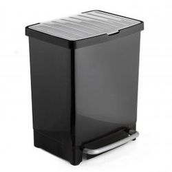 Cubo de reciclaje 17L+8L  negro Tatay