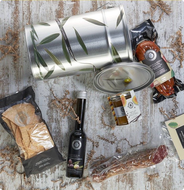 Cubo extremeño pequeño regalo gourmet la chinata