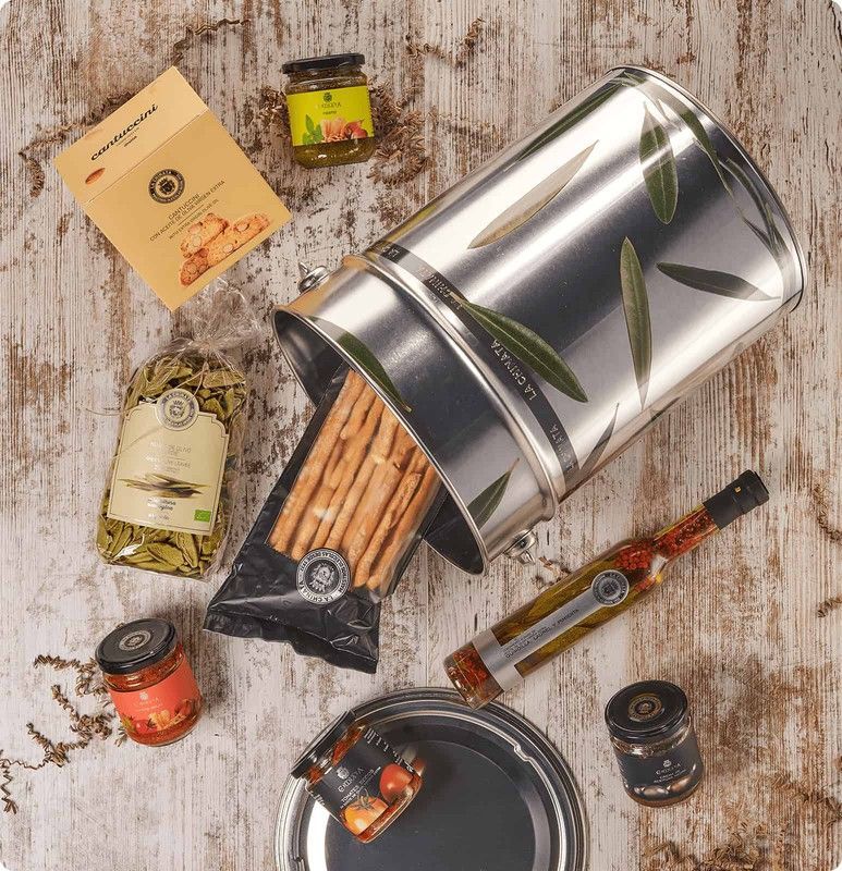 Cubo italiano grande regalo gourmet la chinata