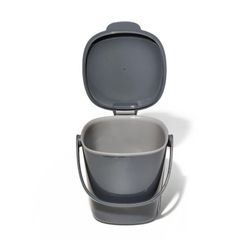 Cubo materia orgánica limpieza fácil gris 2.8l oxo