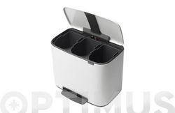 Cubo pedal bin blanco 3 x 11 l