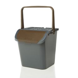 Cubo Reciclaje Marron 28 litros Ecoplast
