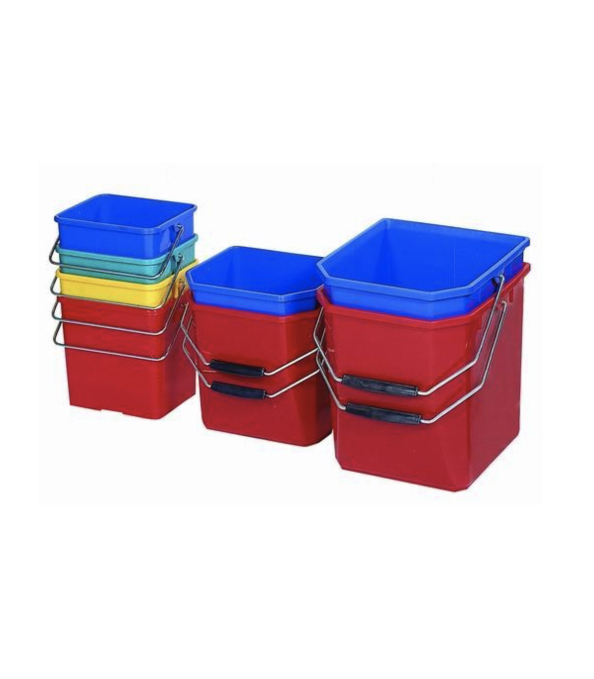 Cubos de Plástico de diferentes capacidades de colores