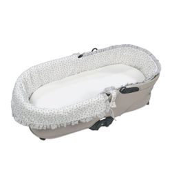 Cubre cuco Dual varillas + sábana bajera Pasito a Pasito Little Bloom Flor gris