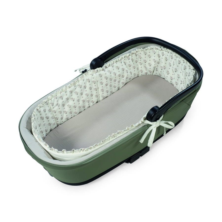 Cubre cuco varillas + sabana bajera Walking Mum Botton Flores