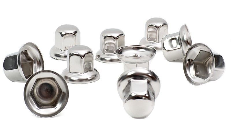 Cubre tuerca rueda 33 mm acero inoxidable