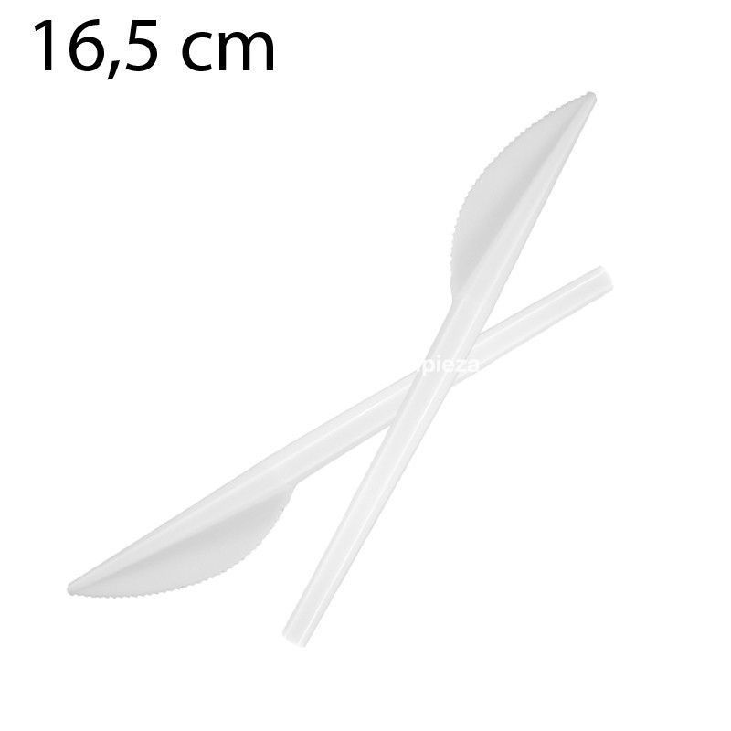 Cuchillo Blanco 16,5 cm Reutilizable 100 unidades