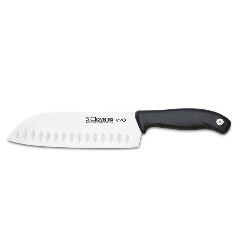 Cuchillo Cocina Santoku 18 Cm alveolado 3 Claveles