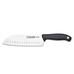 Cuchillo Cocina Santoku 18 Cm alveolado 3 Claveles