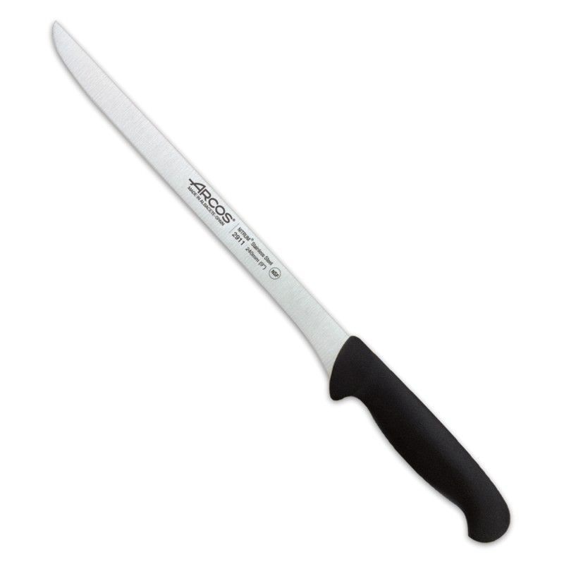 Cuchillo jamonero negro flexible 240mm serie 2900