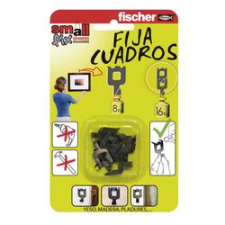 Cuelgacuadros FISCHER Fija Cuadros 8K Negro 8 Uds. Fischer
