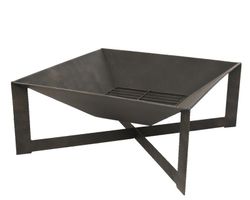 Cuenco de fuego cuadrado negro