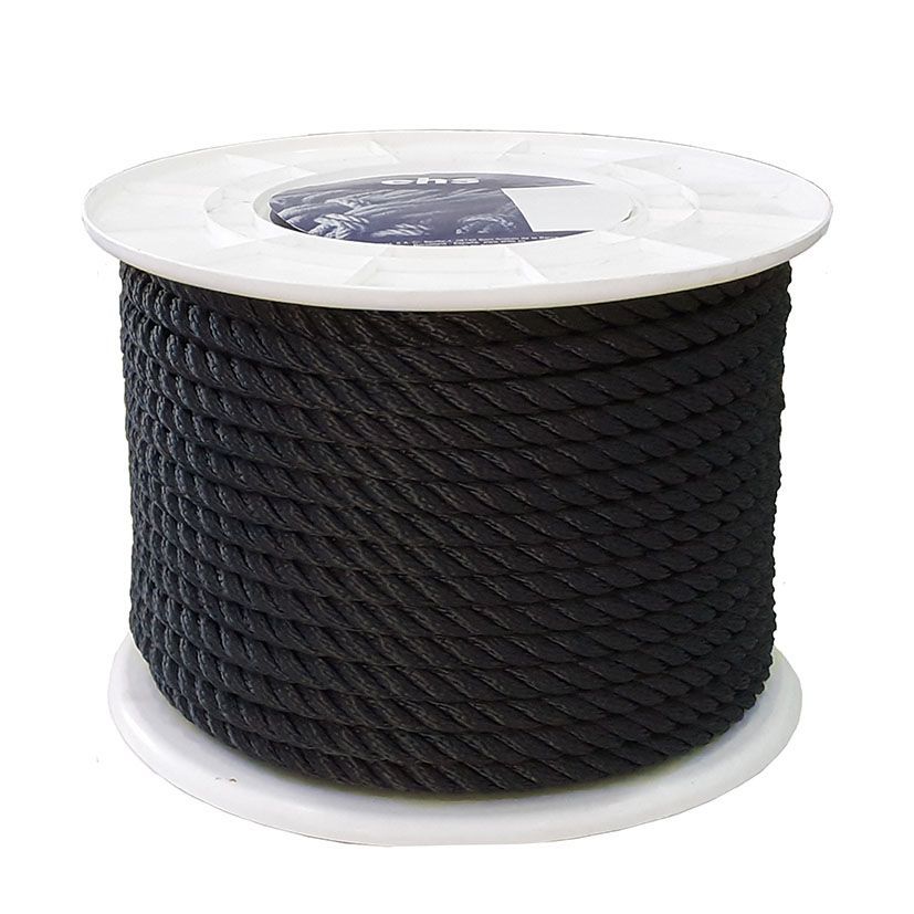 Cuerda Poliester 3C 12 Mm Negro Ehs