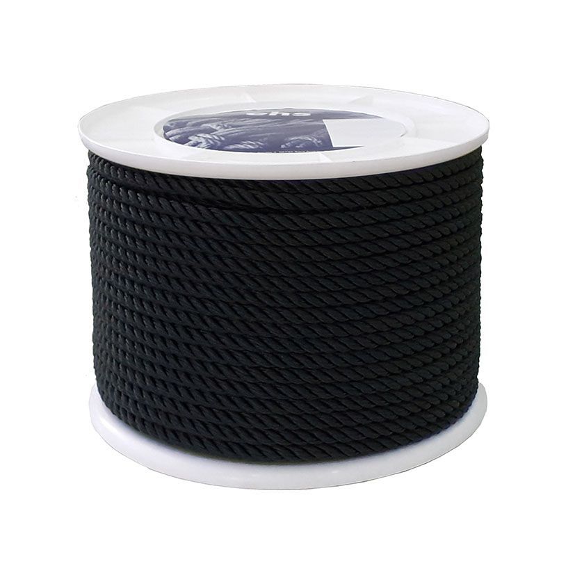 Cuerda Poliester 3c 8 Mm Negro Ehs