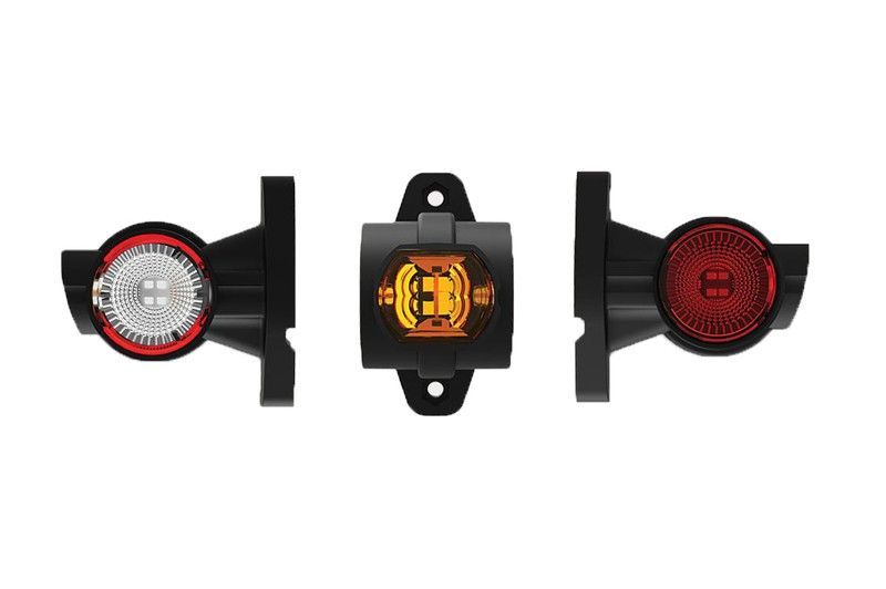 Cuerno de gálibo LED corto derecho blanco, rojo y ámbar FT-140APLED - Fristom