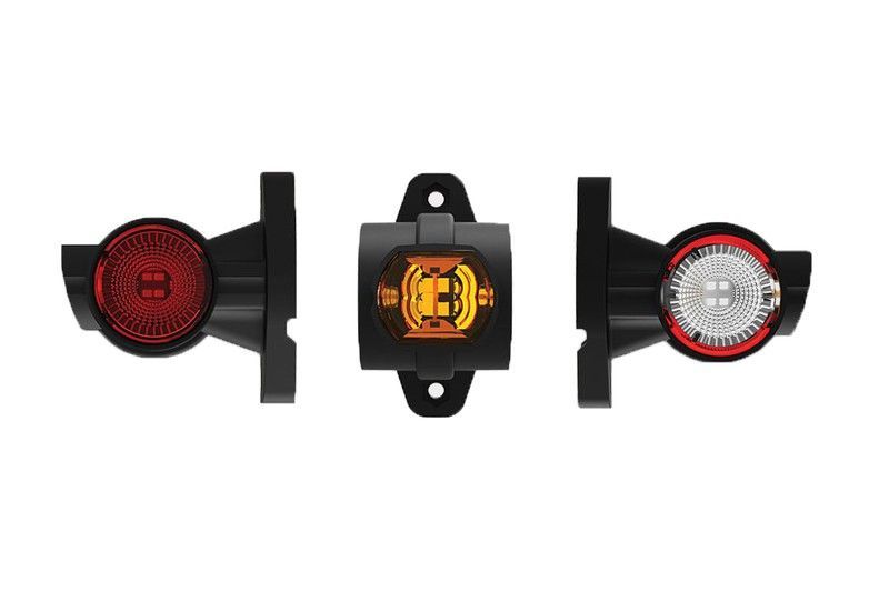 Cuerno de gálibo LED corto izquierdo blanco, rojo y ámbar FT-140ALLED - Fristom