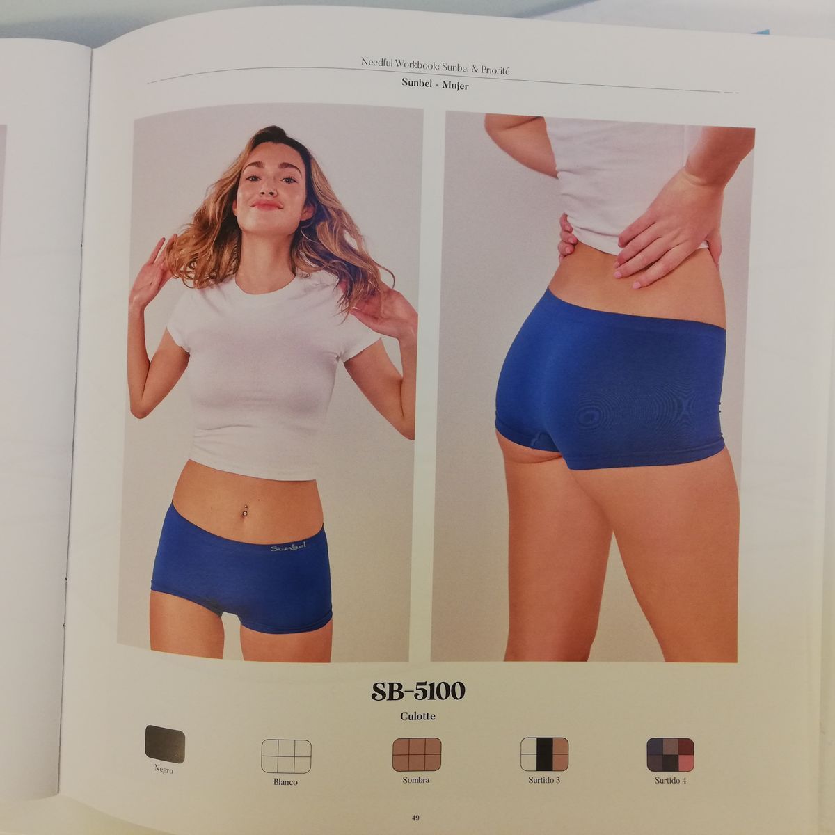 Culotte braga mujer sb-5100 sin costuras Talla unica  Sunbel