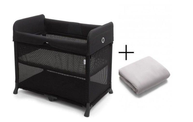 Cuna de Viaje Stardust Negro de Bugaboo + Sábana Bajera Bugaboo Stardust