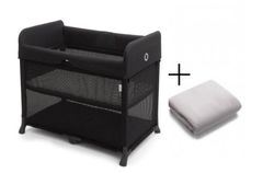 Cuna de Viaje Stardust Negro de Bugaboo + Sábana Bajera Bugaboo Stardust