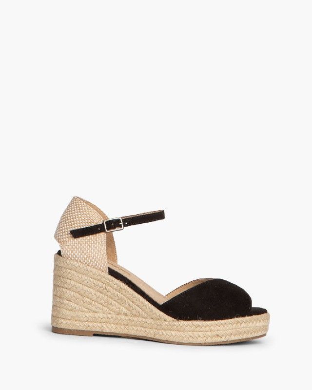 Cuña Iris Baja Abierta Negro Marca Corina REF M4365