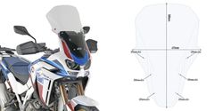 Cupula completa crf1100l africa twin adventure sports 20>23 transparente