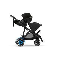 Cybex E Gazelle S Moon Black + adaptadores + portabebé Cybex Cloud G Magic Black Comfort