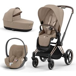 Cybex Priam Chasis Rose Gold Dúo + Cloud T i-Size de Cybex