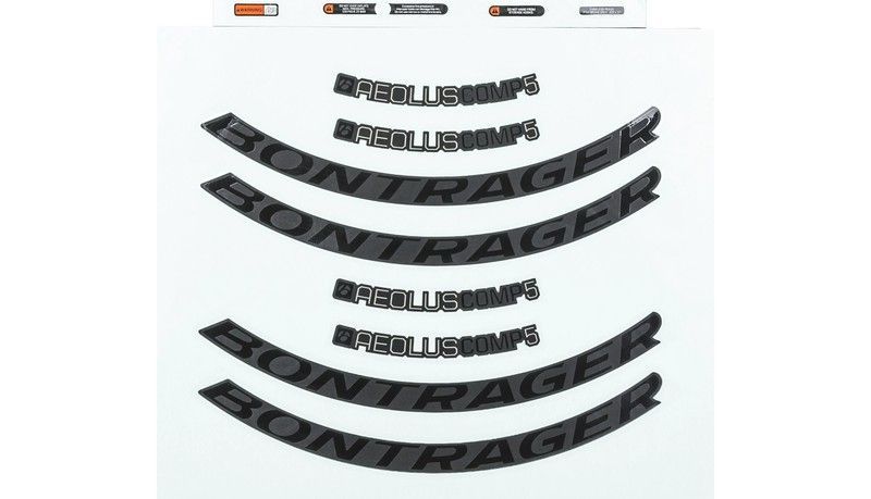 Decal bontrager aeolus comp black/anthracite front/rear