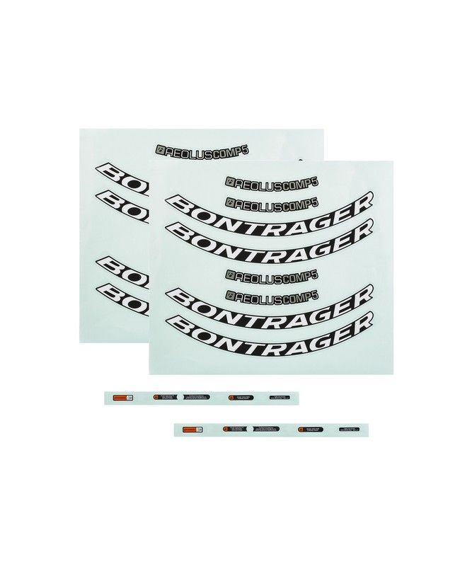 Decal bontrager aeolus comp disc anthracite/white front/rear