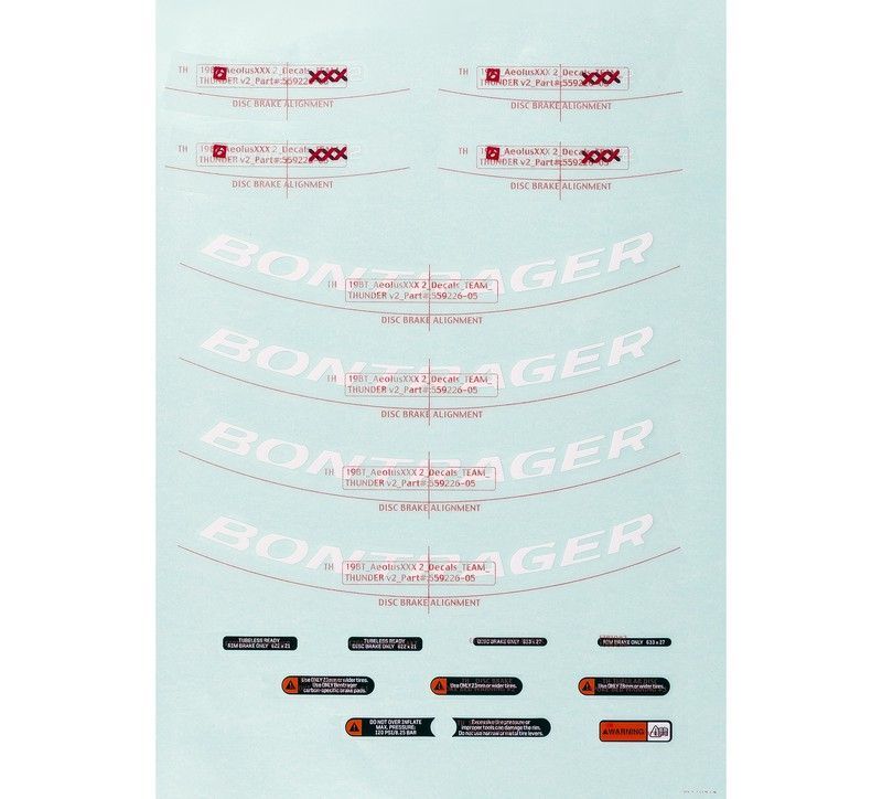 Decal bontrager aeolus xxx 2 white/red