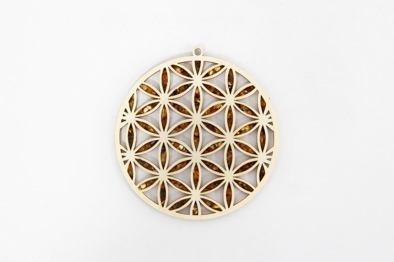 Decoración Ámbar Flor de la Vida