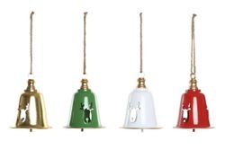 Decoracion Colgante Arbol Navidad Campanas Metálicas para Arbol Navidad