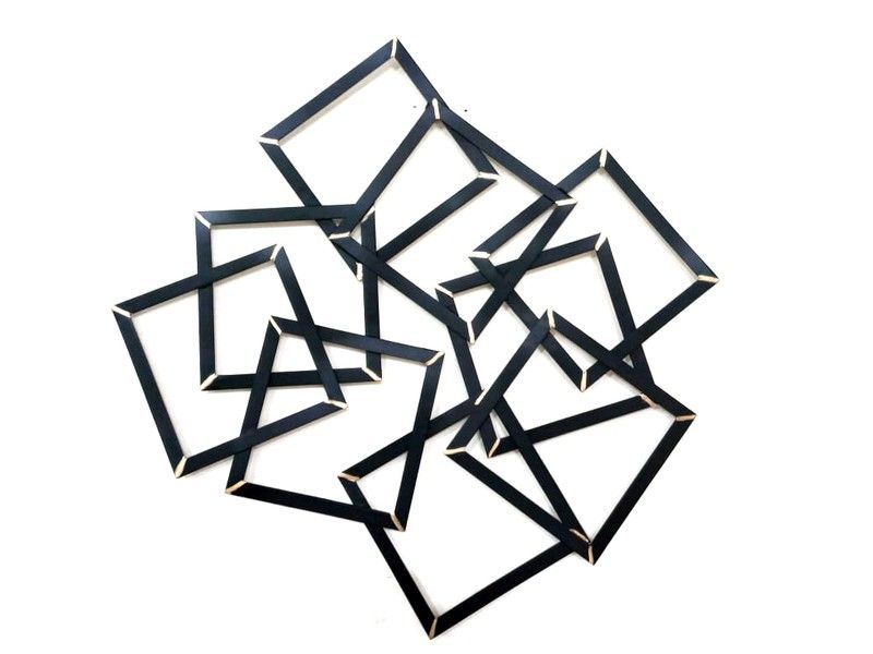 Decoracion de pared blacksquare 81x81 cm