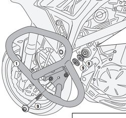 Defensas de motor tubular Versys 650 (22), negro
