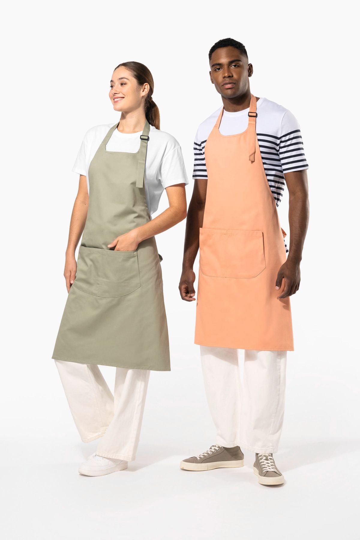 Delantal con bolsillo algodón orgánico