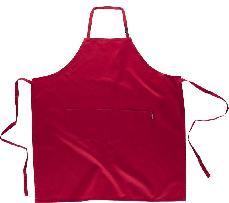 Delantal con peto 2 bolsillos 95x90 Rojo