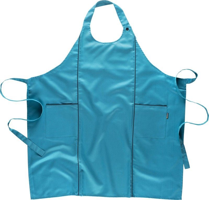 Delantal con peto 90x90 Vivo a contraste Turquesa