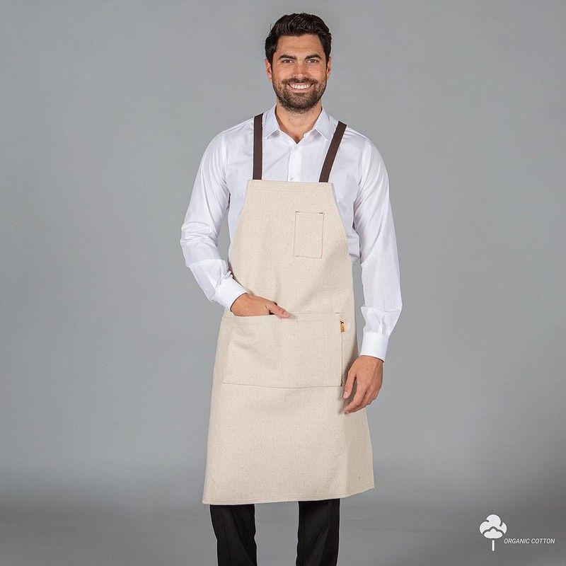 Delantal con peto algodón orgánico
