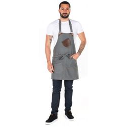 Delantal con peto Tenero vaquero gris