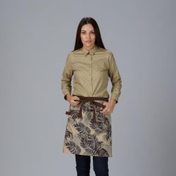 Delantal Corto Estampado Flores 50x74 Cm