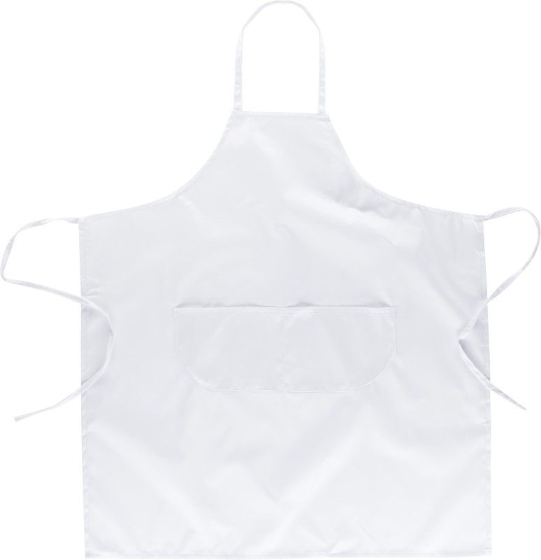 Delantal cruzado largo 95x90cm con 2 bolsos Blanco